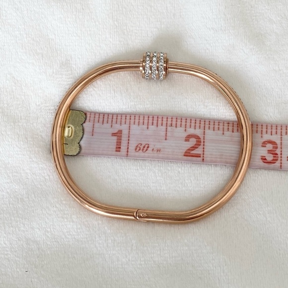 Rose Gold and Diamond Bangle Stackable Bracelet New - Picture 12 of 13